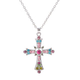 Collier croix diamant cristal