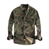 Chemise manches longues avec motif camouflage pour hommes