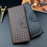 Portefeuille tressé de style long