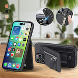 Couverture de portefeuille à fermeture éclair magnétique avec porte-carte de crédit