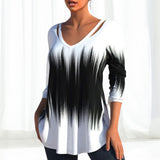 Haut à Manches Longues Avec Imprimé Ombre et Découpe