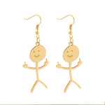 Boucles D'oreilles Drôles De Griffonnage