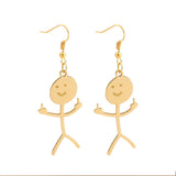 Boucles D'oreilles Drôles De Griffonnage