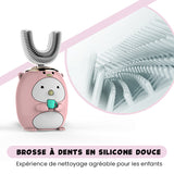 Brosse à dents électrique étanche pour enfants en forme de U