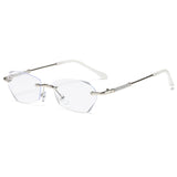 Lunettes de lecture sans monture anti-lumière bleue à la mode