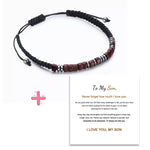 Bracelet De Code Morse Tressé En Nylon Aimanté