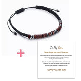 Bracelet De Code Morse Tressé En Nylon Aimanté