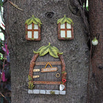 Décoration de Fenêtres Lumineuses en Arbre de Résine de Jardin