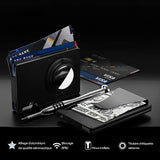 Porte-cartes en aluminium pour homme