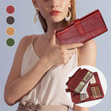 Porte-monnaie Vintage en Cuir Véritable de Grande Capacité RFID