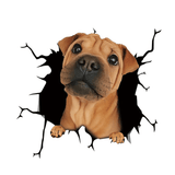 Autocollant chien créatif pour fenêtre de voiture