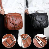 Sac à bandoulière vintage pour femme en cuir souple