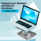 Support pour ordinateur portable rotatif à 360°