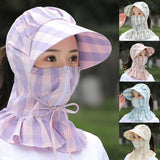 Chapeau de Soleil à Bord Long avec Eventail