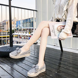 Chaussures en cristal décontractées pour dames à fond épais