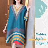 Robe ample élégante avec un décolleté en V