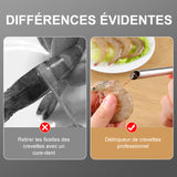 Coupe-fil multifonctionnel en acier inoxydable pour crevettes (2 pièces)