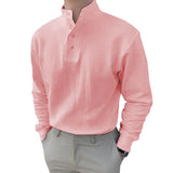 Polo homme col montant et manches longues