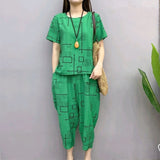 Ensemble De Deux Pièces Á La Mode Imprimée