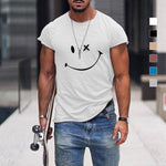 T-shirt à Manches Courtes et Col Rond Smile pour Hommes