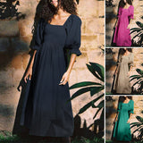 Robe bandeau à manches lanterne