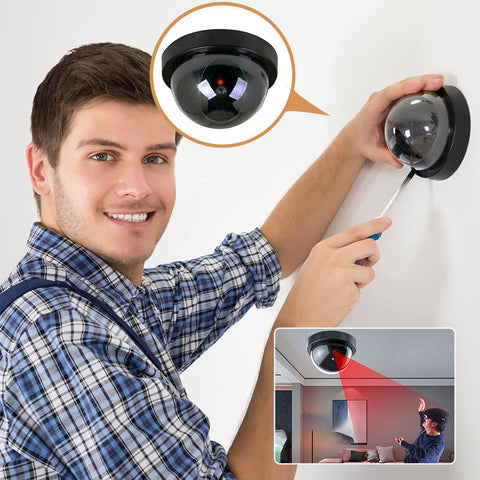 Fausse caméra de surveillance simulée avec lumière rouge