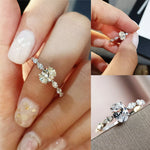 Bague de mariage élégante en zircon