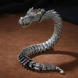 Bracelet Chaîne Dragon Fait Main en Argent