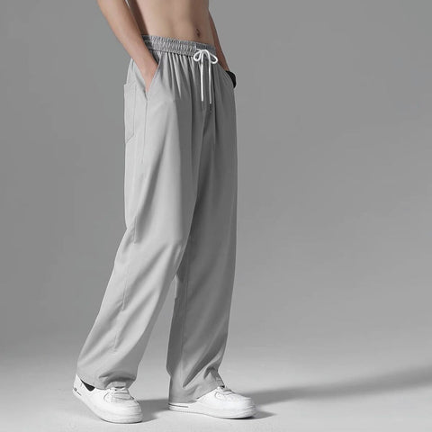 Pantalon Long En Soie Glacée Pour Hommes