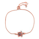 Bracelet mignon petite tortue incrusté de zircons
