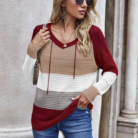 Pull en maille avec capuche