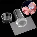 Tampon d'art d'ongle en silicone transparent