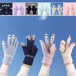 Gants tricotés en laine mignons