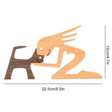 Amoureux des animaux - Ornements de table en bois sculpté