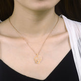 Langues Collier pendentif projection pour mère