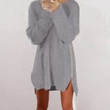 Robe Pull Ample Avec Fermeture Élair