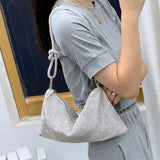 Sac à main au design luxueux avec strass brillants