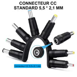 Adaptateur d'alimentation CC universel 8 en 1
