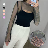 Haut de Cape de Protection Solaire en Diamant Maillé