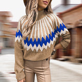 Pull décontracté en maille imprimée