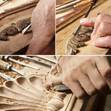 Jeu de ciseaux en bois à lame plate -12pcs