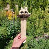 Poulet/autruche cachés drôles de long cou pour le décor de jardin