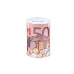 Banque Cylindrique Créative Euro Dollar en Métal