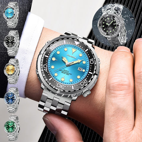 Montre à quartz classique à trois aiguilles personnalisée