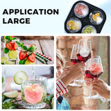 Grand moule à glaçons roses à 4 compartiments