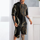 Costume de short à imprimé tigre à la mode pour hommes