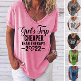 T-shirt uni imprimé anglais