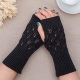 Réchauffeurs Tricot Mittens Demi-Doigt Gants