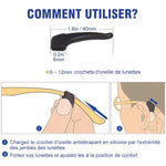 Crochet d'oreille Antidérapant Confortable pour Lunettes