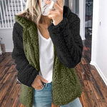 Veste d'Hiver en Peluche à Capuche